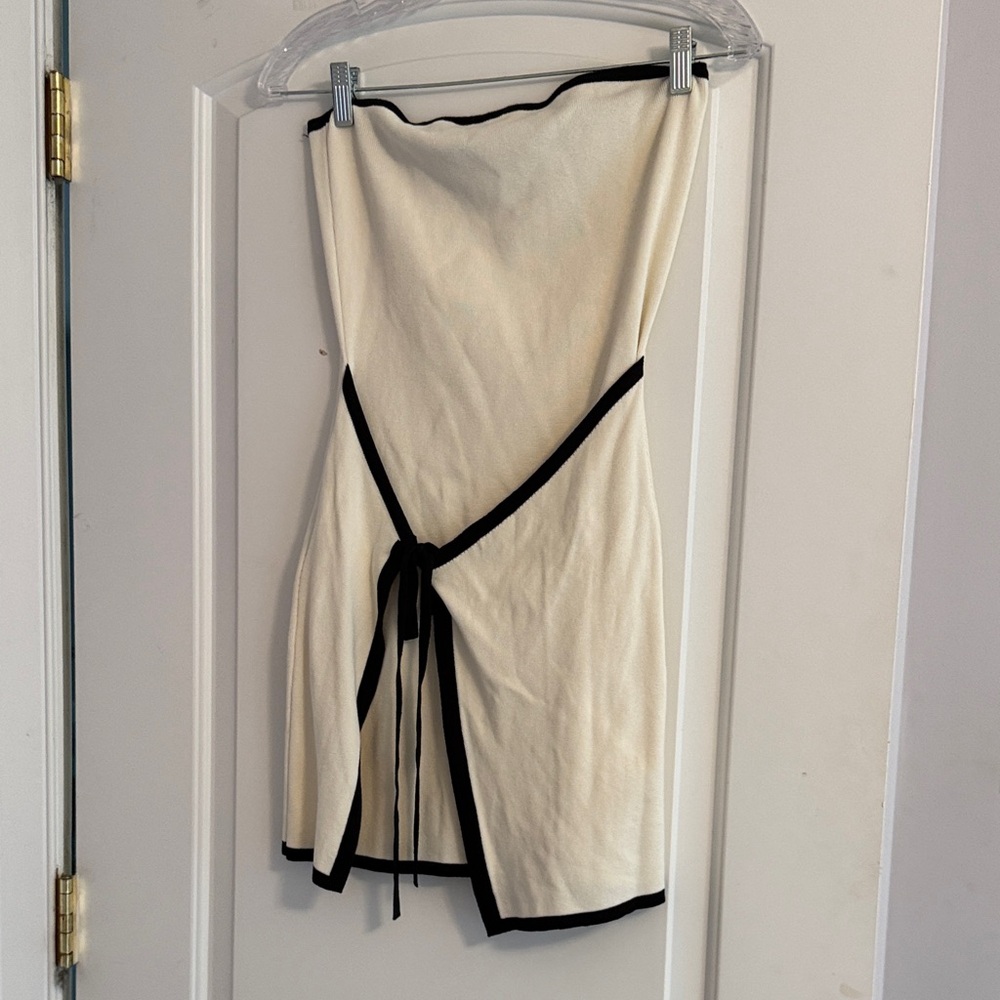 Cream and Black Women's dress